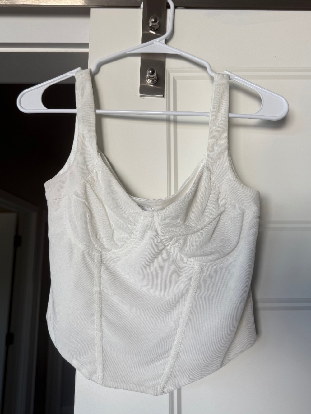 Princess Polly Bruna Top White Low Impact Size 6
